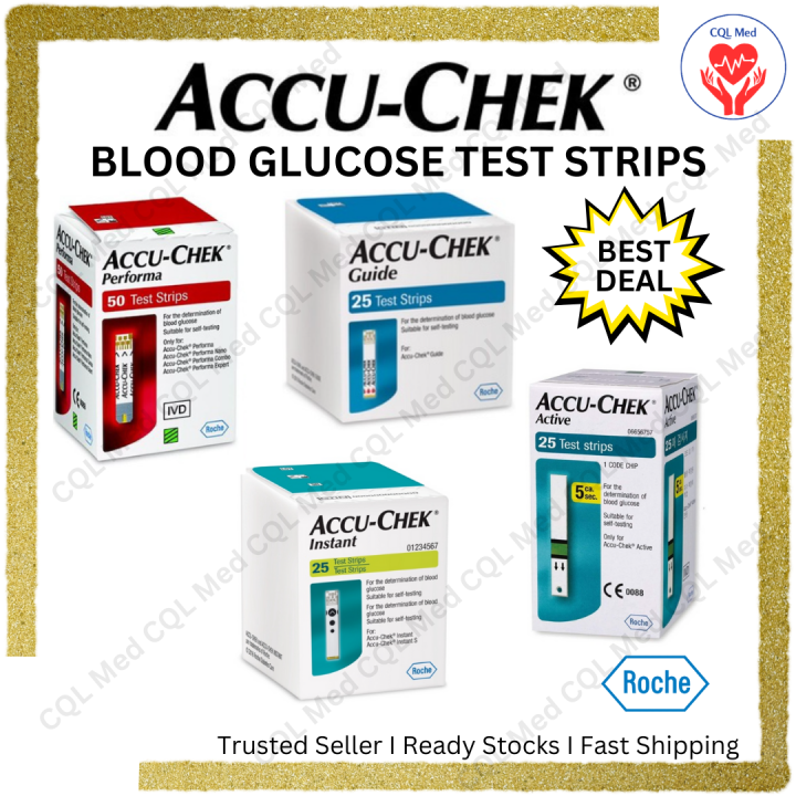 Accu-Chek Blood Glucose Strip For Performa, Guide, Instant And Active ...