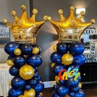 1pc Large Size Gold Crown Foil Balloons Prince Princess Baby Shower First Birthday Bachelorette Party Decorations Photo Props Balloons