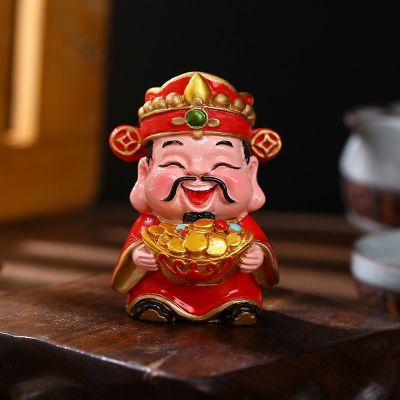 6 Fang Shenxian God of Wealth การตกแต่งที่สร้างสรรค์ทางเข้าตู้ทีวีร้านเปิดขึ้นบ้านใหม่ของขวัญนำโชค 7