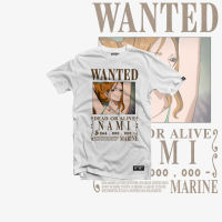 Anime Shirt - ETQTCo. - One Piece - Wanted Poster - Nami เสื้อยืดคอตตอนฤดูร้อน S-5XL