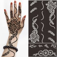 Professional Henna Stencil Temporary Hand Tattoo Body Art Sticker Template Wedding Tool India Flower Mandala Tattoo Stencil New Stickers