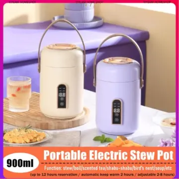 600ml Home Electric Stew Pot Portable Smart Heating Electric Hot