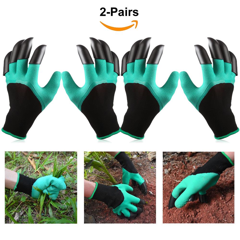 Waterproof Garden Gloves with Claw Digging & Planting Weeding Seeding Tools Gardening Gloves 