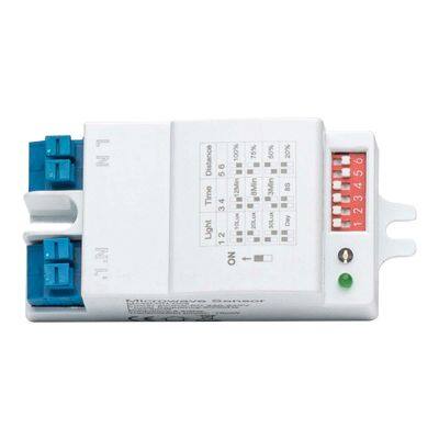 AC 220V 5.8GHz Time Adjustable Microwave Radar Sensor Switch Body Motion Detector Delay Relay Switch LED Light Sensor Switch