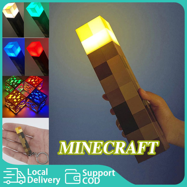 Minecraft Torch Light LED Ore Light USB Charging Threespeed adjustment