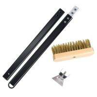 Professional Pizza Oven Copper Brush Scraper Household Grill Brass Cleaning Brush With 80cm Aluminium Handle