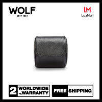 กล่องหมุน กล่องนาฬิกา WOLF1834 รุ่น BRITISH RACING GREEN SINGLE WATCH ROLL (BLACK)