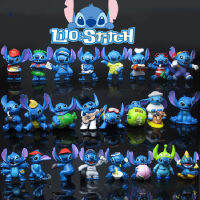 8ชิ้น/เซ็ต Lilo &amp; Stitch การ์ตูนอะนิเมะแอ็คชั่นพลาสติกโมเดลของเล่นคอลเลกชันรถยนต์ตกแต่งตุ๊กตาคริสต์มาสของขวัญเด็ก