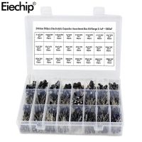 500Pcs/lot diy 0.1UF-1000UF 24Values Aluminum Electrolytic Capacitors 16-50V mix Electrolytic capacitor Assorted kit set box