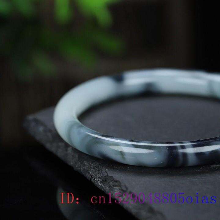 black-jade-bangle-bracelet-chinese-carved-amulet-fashion-jewelry-jadeite-gemstone-charm-round-bar-gifts-natural