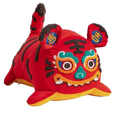 Chinese New Year Tiger Pillow Cushion Embroidery Tiger Doll Chinese Spring Festival Living Room Sofa Home Decor