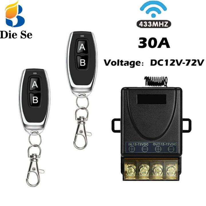 433MHz 12V 24V 72V On/Off Wireless Remote Control Switchs For Electric Appliance - Foto 6