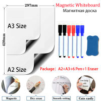 A2+A3 Size Dry Erase Whiteboard Magnetic Watercolor pen Marker Practice Writing Memo Message Calendar Board Stickers