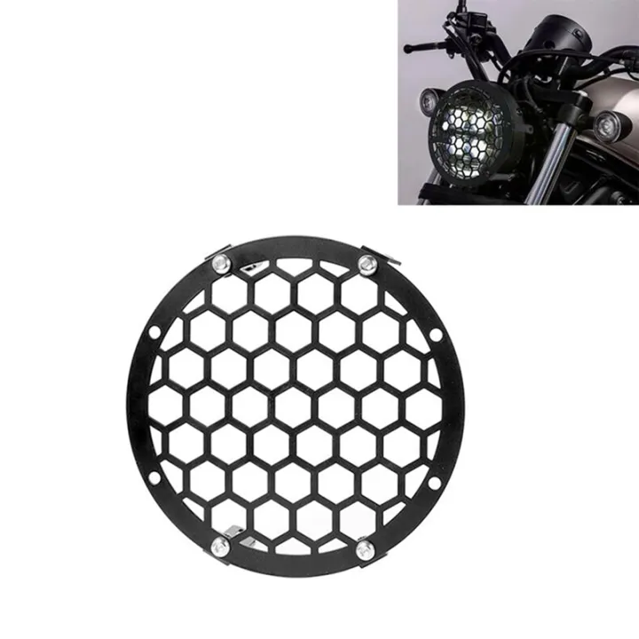 Motorcycle Headlight Covers Black Headlight Protector Grille Guard