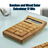 Functional Desktop Calculator Solar Power Bamboo Calculators with 12-digit Large Display Home Office School Supplies калькулятор