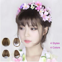 Women Bangs Hair Wig With Clips Hairpiece Clip In Top Wig Hair Extension Fringe Pads Convenient Fashionable For Ladies Girls