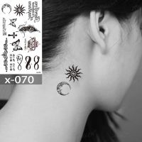 Waterproof Temporary Tattoo Sticker Sun Moon Fake Tatto Flash Tatoo Tatouage hand foot arm For Men Women girl Stickers