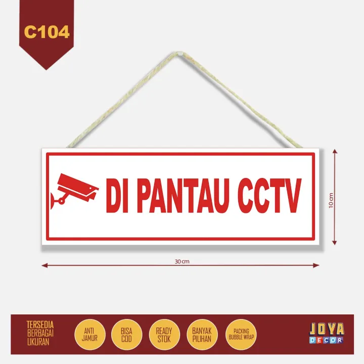 Cctv Sign Board Papan Petunjuk C104 Lazada Indonesia