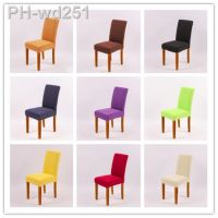 Elastic solid color Chair Cover Home Spandex Stretch Slipcovers Chair Seat Covers For Kitchen Dining Room Wedding Banquet Home