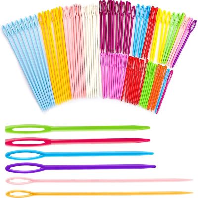 ✖ 7/9/15cm Plastic Needles Set Large Eye Plastic Needles Plastic Lacing Needles Safety Learning Needles for Kids and Sewing Craft
