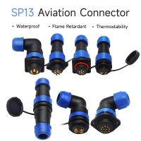 ❁ Aviation Connector SP13 SD13 IP68 Waterproof Male plug Female Socket panel Mounted Wire Cable Connector 1/2/3/4/5/6/7/9 pin