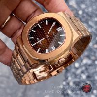 Seiko Modified Rosegold Nautilus Model Brown Sunburst Dial Super Luxury Special Edition