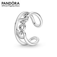 Pandora Goals script sterling silver ring เครื่องประดับ แหวน แหวนเงิน สีเงิน แหวนสีเงิน แหวนแพนดอร่า แพนดอร่า