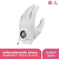 ถุงมือกอล์ฟแม่เหล็ก ถุงมือกอล์ฟหนังแกะ มือซ้าย Margnet Golf Glove Sheep Skin Left Hand