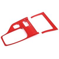 For Ford Ranger 2015 2021 Car Central Control Gear Shift Panel Frame Cover Trim Interior Accessories Red