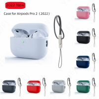 Official Original For Airpods Pro 2 Silicone Cases Wireless Bluetooth Earphone Protective Case For Air Pods Pro 2 Rope Lanyard Wireless Earbud Cases