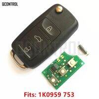 Qcontrol กุญแจรีโมตล็อคประตูรถยนต์แบบ Diy สำหรับ1k095975 Skoda Octavia Ii Skoda 3/5fa008749-10 434Mhz พร้อมชิป Id48 Hlo 1k0 959 753