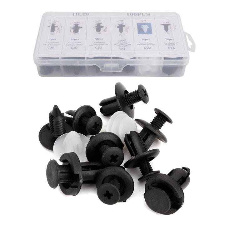 ลดราคา-630pcs-auto-fastener-clip-ผสม-รถ-body-push-retainer-pin-rivet-กันชนประตู-trim-แผงยึด-fastener-kit