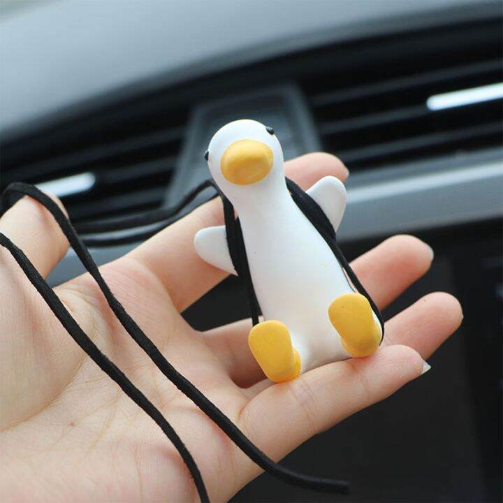 car-fragrance-gypsum-cute-anime-swing-duck-pendant-auto-rearview-mirror-ornaments-birthday-gift-auto-decoraction