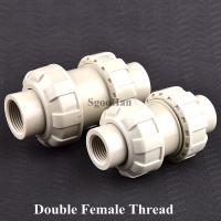 ❅♈☃ PPH 1/2 2 Inch Double Female Thread Check Valve Double-union Check Valve AquariumFishTankWaterPipeConnectorFittings