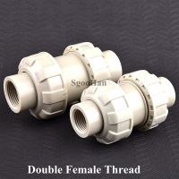 HOT ERYUUZMKLIO 115 PPH 1/2 2นิ้ว Double Female Thread Check Valve Double Union Check Valve Aquarium Fish Tank Water Pipe Connector Fittings