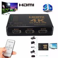 3D 4K 1080P 5Port HDMI Switch Switcher Selector Splitter Hub +IR Remote For HDTV