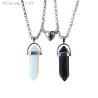 Love Magnetic Buckle Necklace Natural Hexagonal Pillar Combination Necklace Valentine 39;s Stone Present Couple Day C9Z9