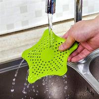 4 Colors Star Silicone Sink Strainers Sewer Outfall Filter Sewer Drain Hair Colander Bathroom Cleaning Kitchen Gadgets Accessory Dishracks Sink access