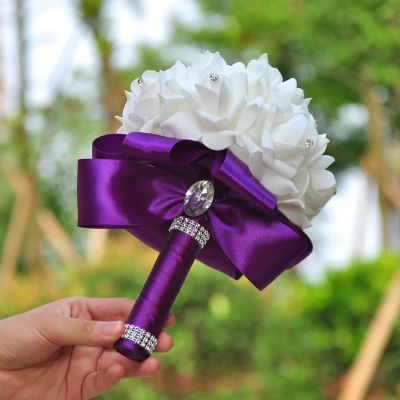 [AYIQ Flower Shop] อุปกรณ์จัดงานแต่งงานเจ้าสาวถือดอกไม้ PE โฟมจำลองช่อดอกไม้งานแต่งงานดอกไม้ปลอมเพื่อนเจ้าสาวกุหลาบช่อดอกไม้เจ้าสาว