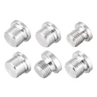 uxcell 1-3pcs Countersunk Plug Internal Hex Head Socket w Flange M10x1 M12-M24x1.5 Male Stainless Steel Pipe Fitting Thread Pipe Fittings Accessories