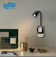 hyfvbujh✥✼❂ Wall Lamp Bedside Multifunctional Study Reading Dimmable Type-C Rechargeable