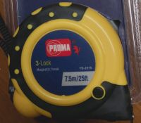 ตลับเมตร PROMA 3-LOCK 7.5 เมตร ผ่านการตรวจ