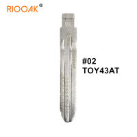 10Pc 2 IN 1 Lishi TOY43AT #02สลักสาย Key Blade Scale ตัดฟันตัด Key Blank สำหรับ Toyota Corolla Crown Reiz Camry