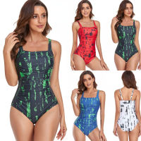 2022 New Womens Printed Slim Conservative High Waisted Swimsuit y Bikinis Women