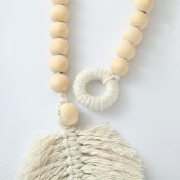 Natural Macrame Curtain Tiebacks Handmade Beaded Holdbacks Rope Ties Tassels