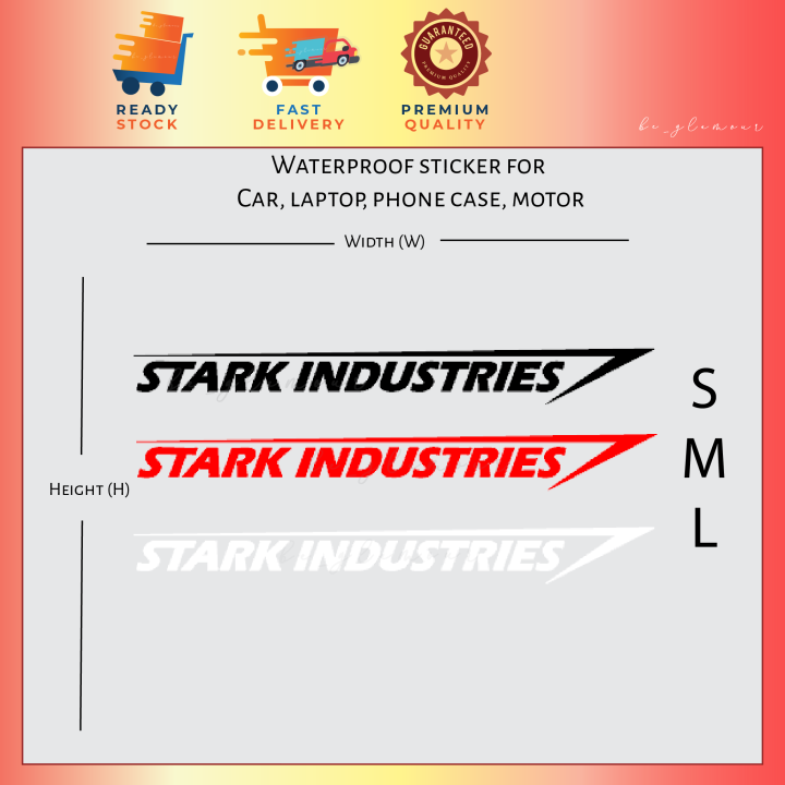 Iron Man Stark Industries Sticker Reflective marvel dc universe car motor  laptop phone case waterproof Vinyl Decal