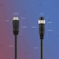 5/8M 4 Pin core spring Aviation male to female Extension Video connector power lead Cable extend for Truck Bus Monitor Camera YB8TH