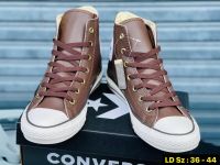 Converse (หนัง) รองเท้าผ้าใบผูกเชือกแบบหุ้มข้อพร้อมกล่อง