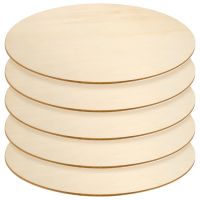 Round Wood Discs for Crafts,5 Pack 14 Inch Wood Circles Unfinished Plaque for Crafts,Door Hanger,Door Design