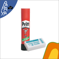 Pritt กาวแท่ง ขนาด 11 กรัม แถมฟรี ยางลบ PS11g จำนวน 1 ชิ้น